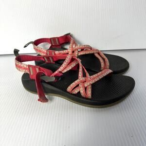 Chaco Girls ZX1 EcoTread Size 5 Hiking Sport River Strappy Sandals Pink Black